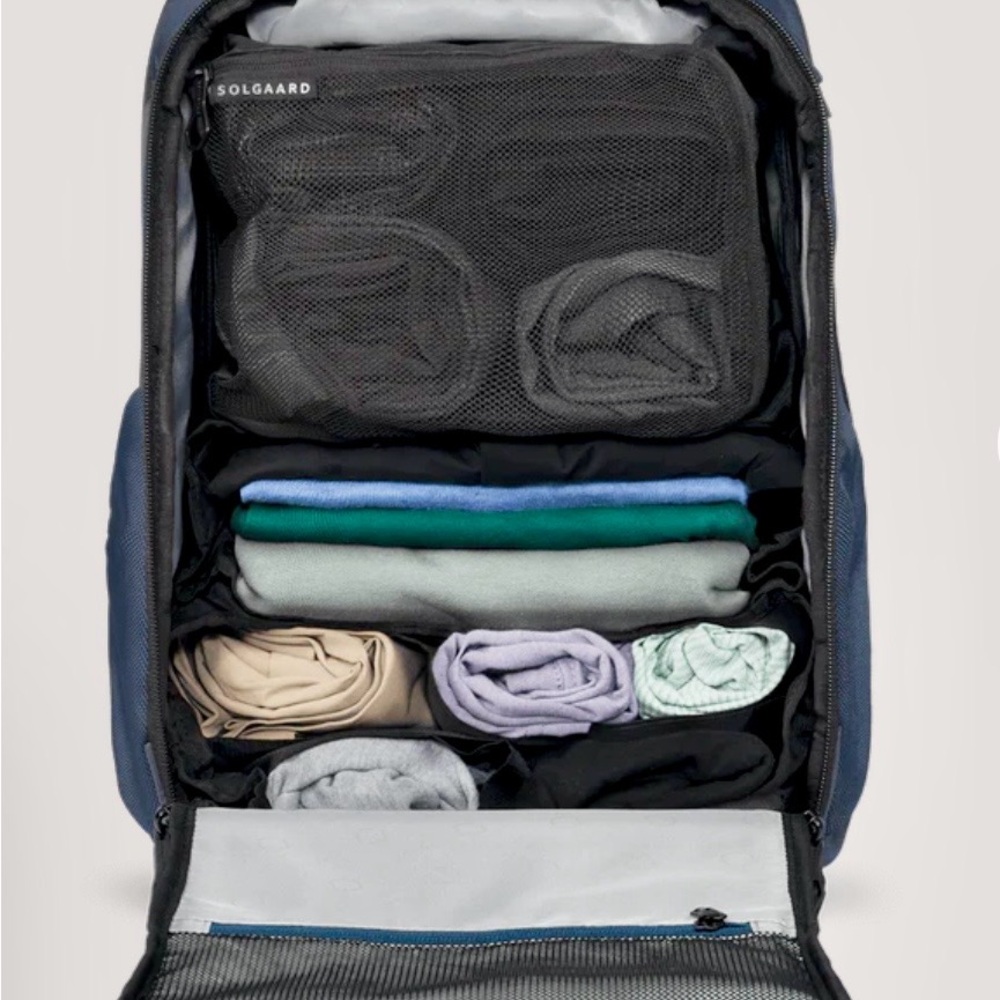 SOLGAARD Navy Travel Backpack -large -never used brand new - Picture 4 of 4
